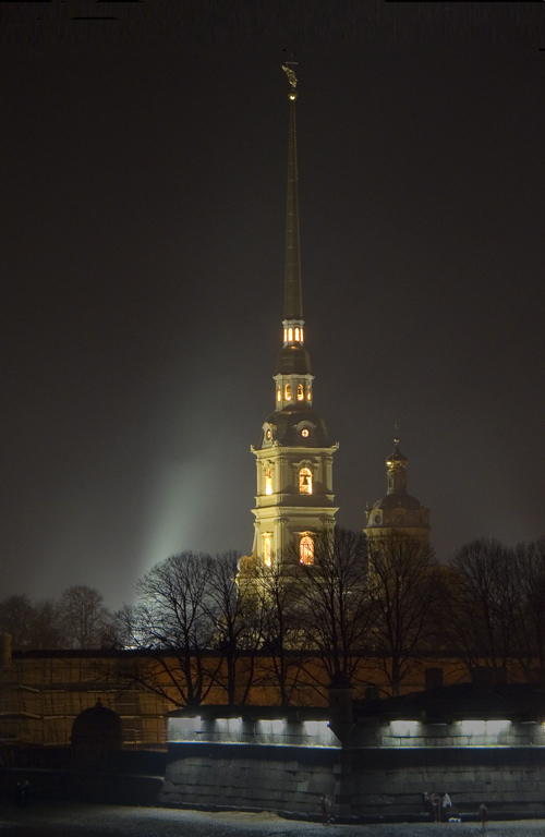 photo "Peter and Pavel cathedral at night" tags: architecture, landscape, night