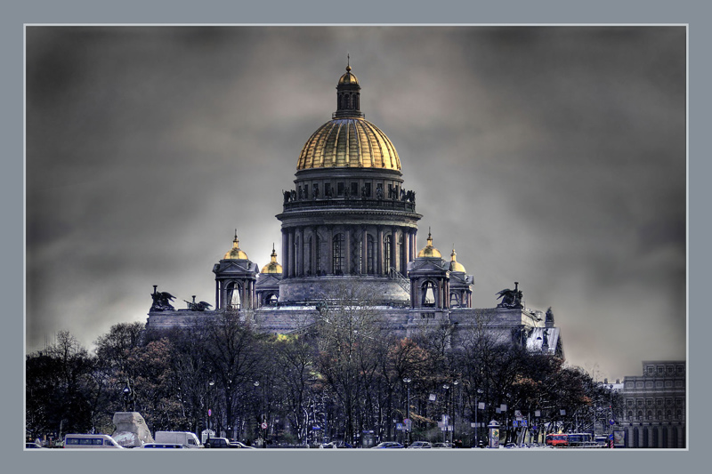 фото "Седой и величественный Исаакий" метки: архитектура, пейзаж, 