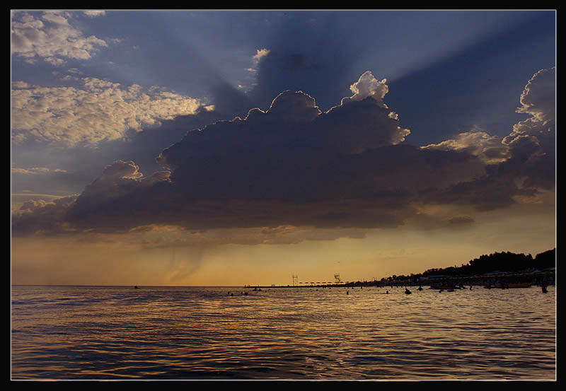 фото "морской  вечер" метки: пейзаж, закат, облака