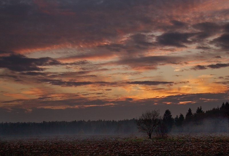 фото "Темное поле" метки: пейзаж, закат, осень