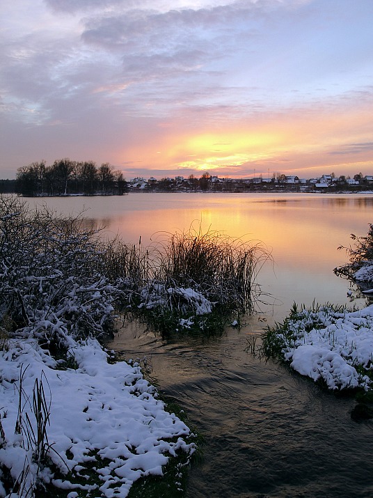 фото "Первый снег" метки: пейзаж, вода, осень