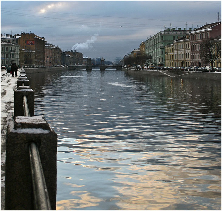 photo "Fontanka. Twilight. November" tags: architecture, landscape, water