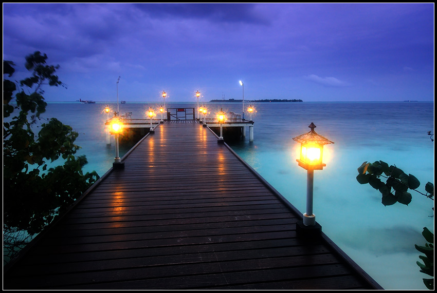 photo "Evening pier" tags: landscape, nature, night