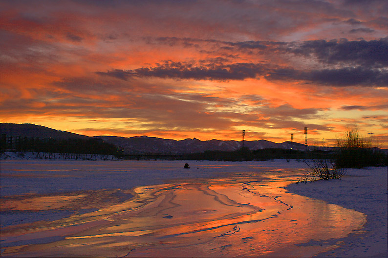 photo "***" tags: landscape, sunset, winter