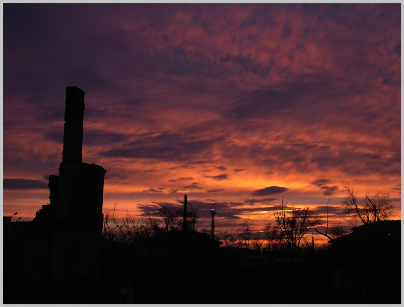 photo "Fire" tags: landscape, sunset