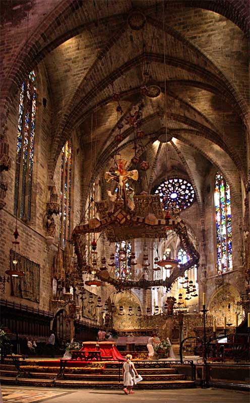фото "Гауди. Кафедральный собор. Майорка." метки: интерьер, путешествия, Европа