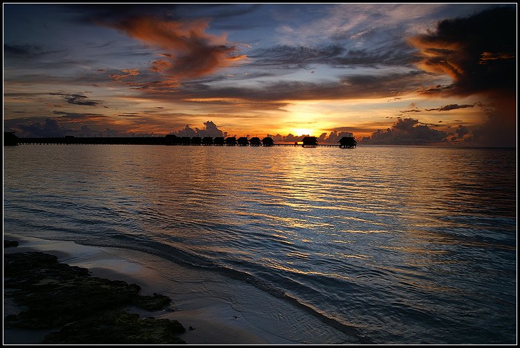 photo "Maldivian morning" tags: landscape, sunset, water