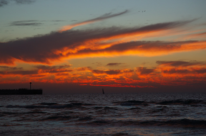 photo "A lonely Boat" tags: landscape, sunset, water