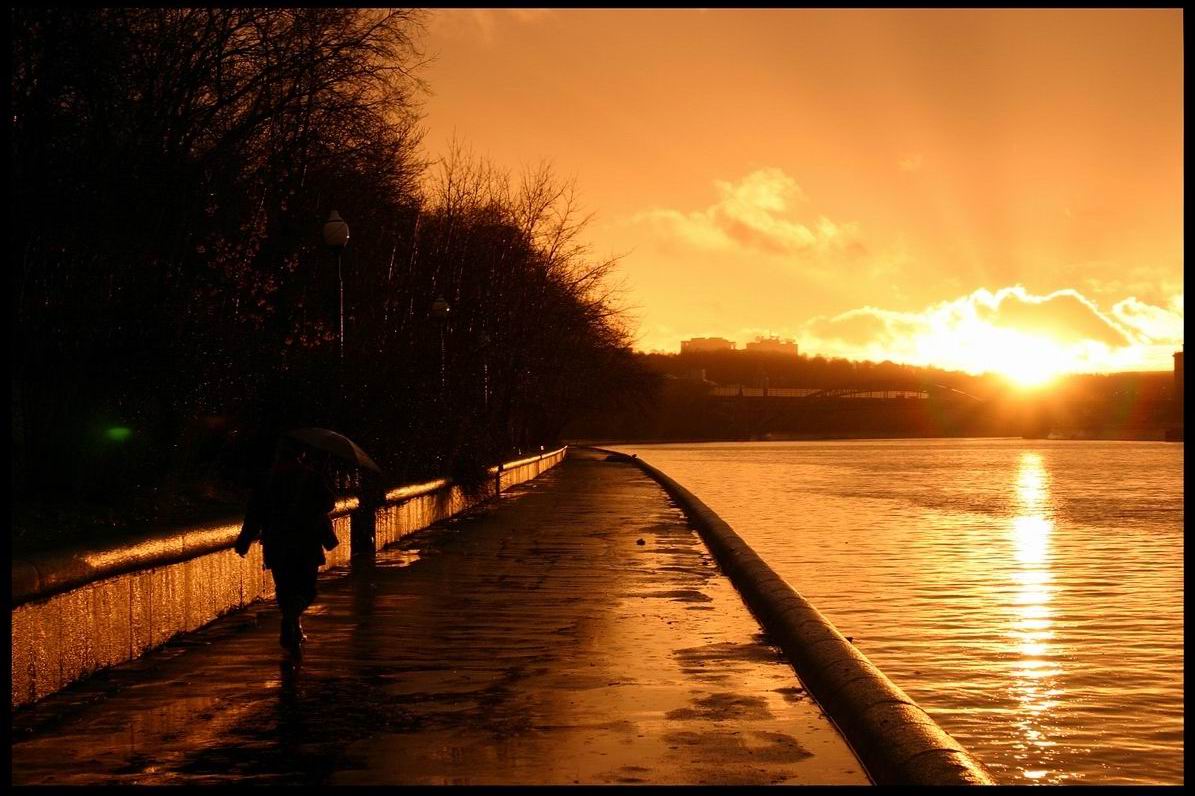 фото "Rainy sunset" метки: пейзаж, вода, закат