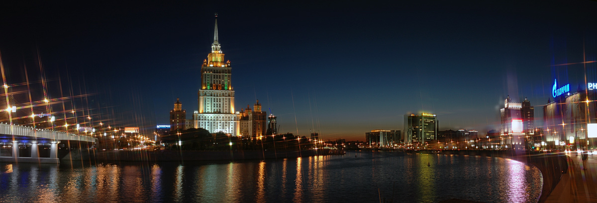 photo "Moscow-river and hotel " Ukraine "" tags: architecture, panoramic, landscape, 