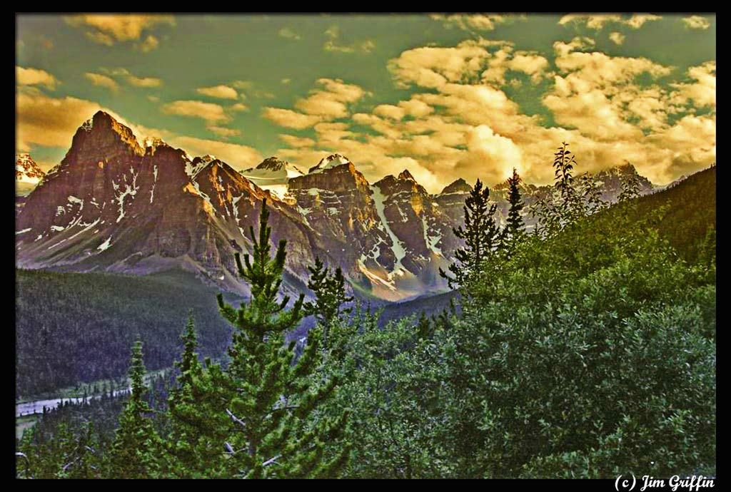 photo "Valley of the ten peaks" tags: landscape, mountains, sunset