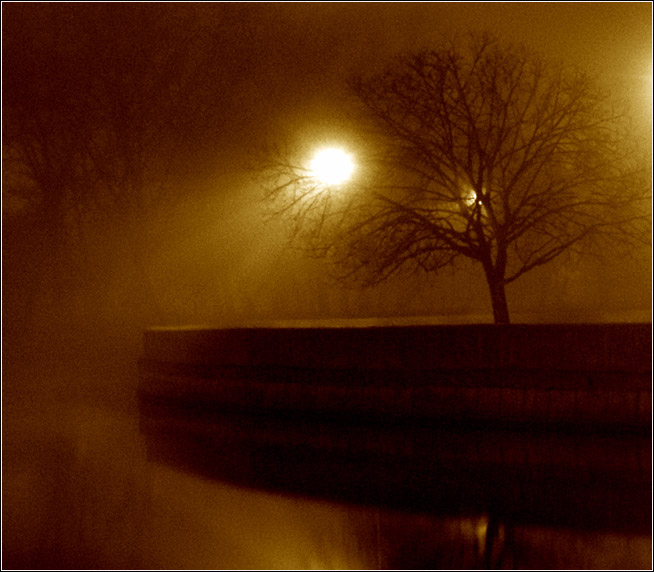 photo "..Night of a rain and fog..." tags: landscape, night, water