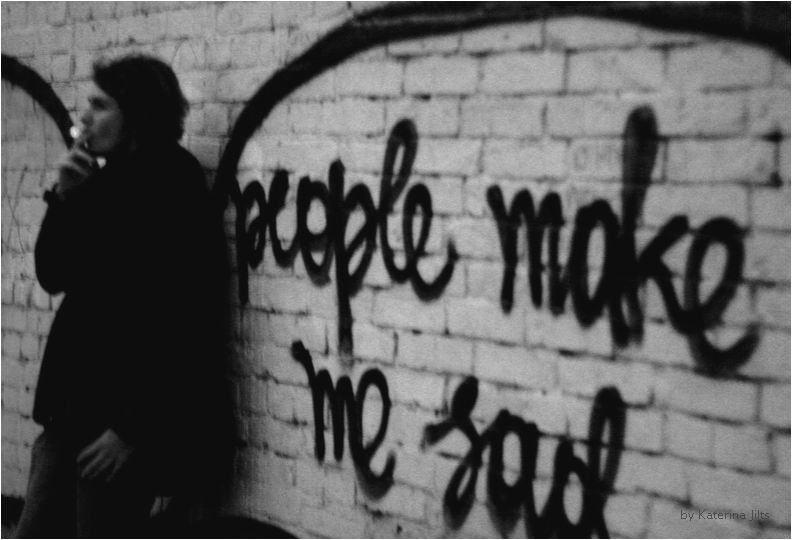 photo "people make me sad" tags: genre, black&white, 