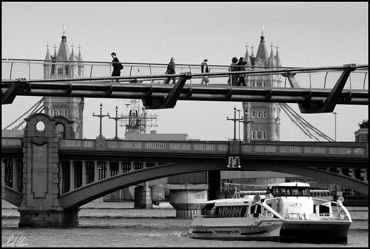 photo "London. Millenium Bridge" tags: architecture, black&white, landscape, 