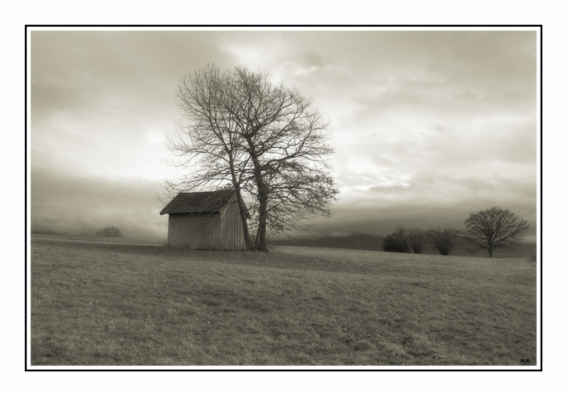 photo "Rainy Clouds" tags: landscape, black&white, 