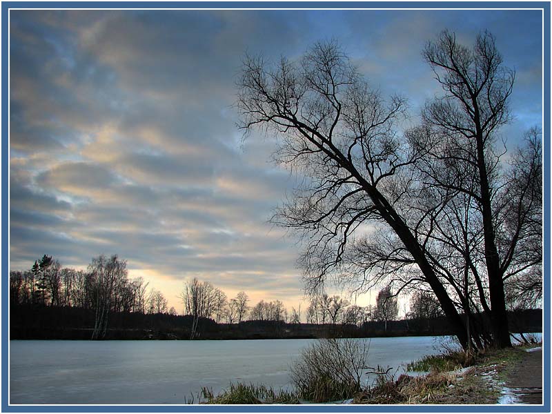 фото "Закат над старым руслом" метки: пейзаж, закат, зима
