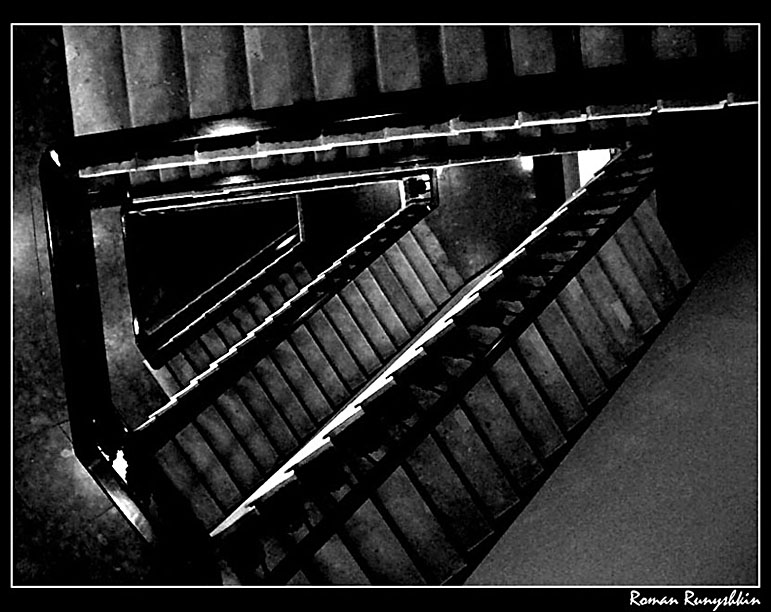 photo "Ladder in the Hell?" tags: black&white, 
