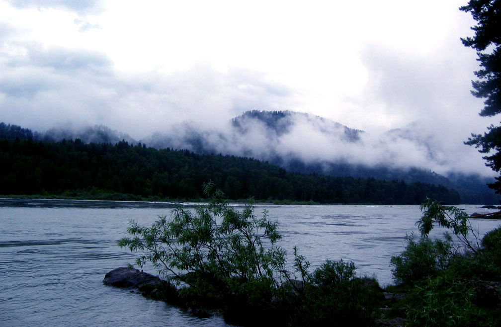 photo "Dark blue fog" tags: landscape, mountains, water