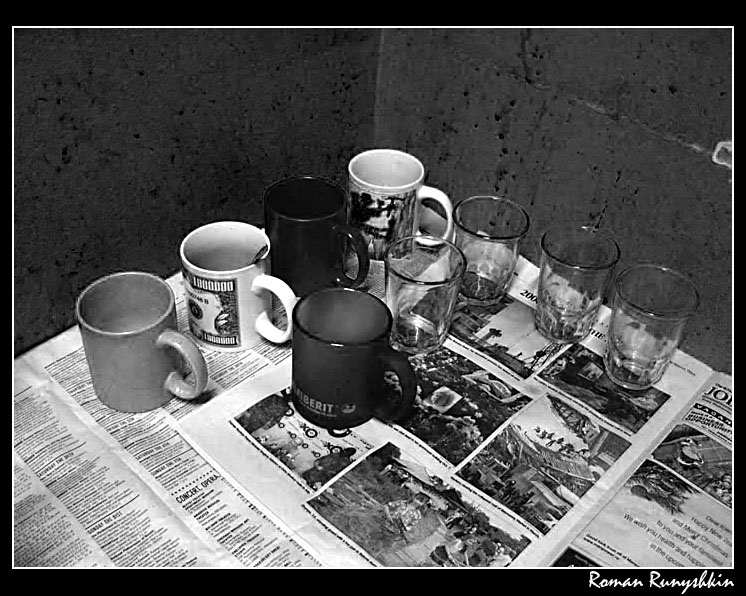 photo "Break for work..." tags: black&white, 