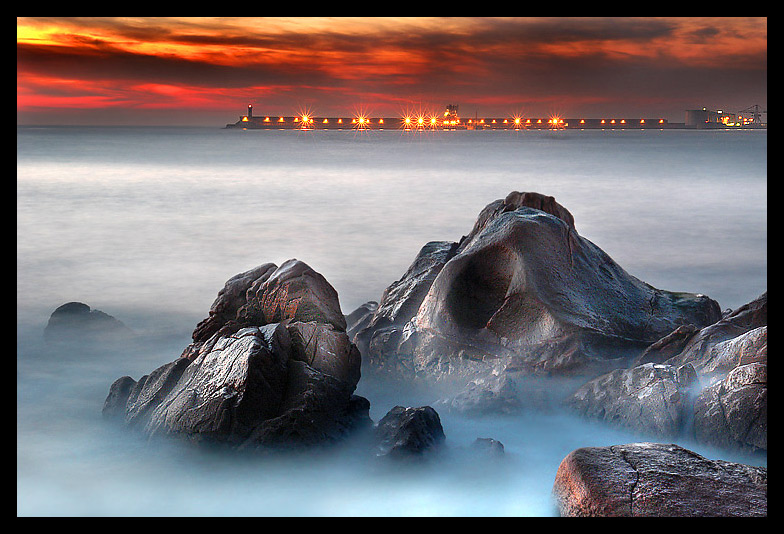 фото "Leixoes Port at end of day" метки: пейзаж, закат