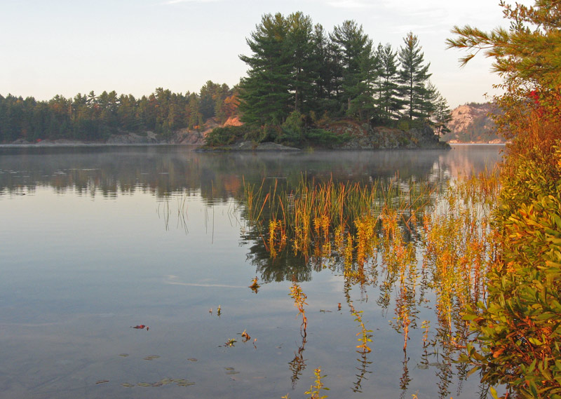 фото "A morning at George Lake" метки: пейзаж, путешествия, Северная Америка, вода