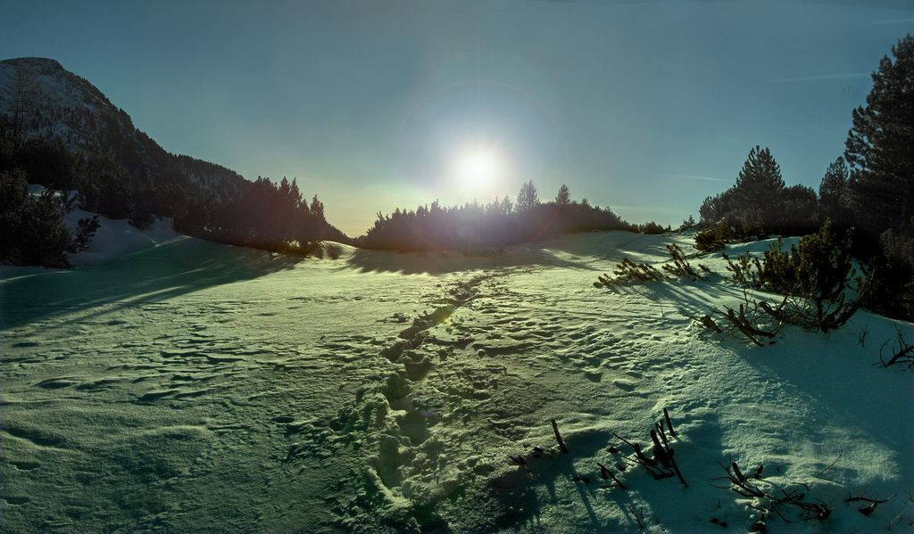 photo "sun touches snow" tags: landscape, sunset