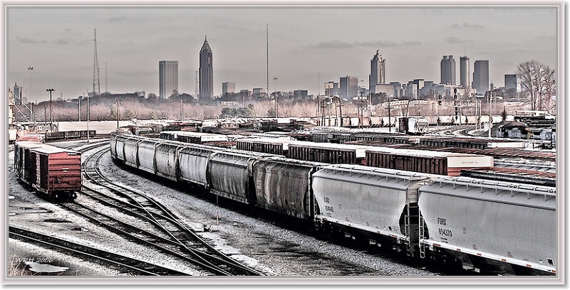 фото "Atlanta Industrial Postcard" метки: пейзаж, архитектура, зима
