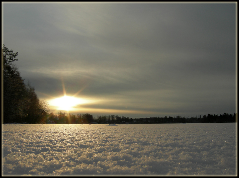 фото "Утро на озере" метки: пейзаж, зима