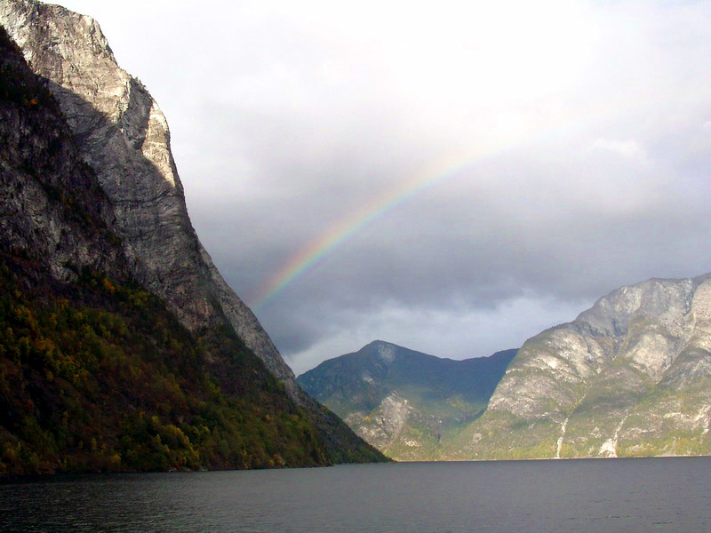 photo "Rainbow over fjord" tags: landscape, travel, Europe, mountains