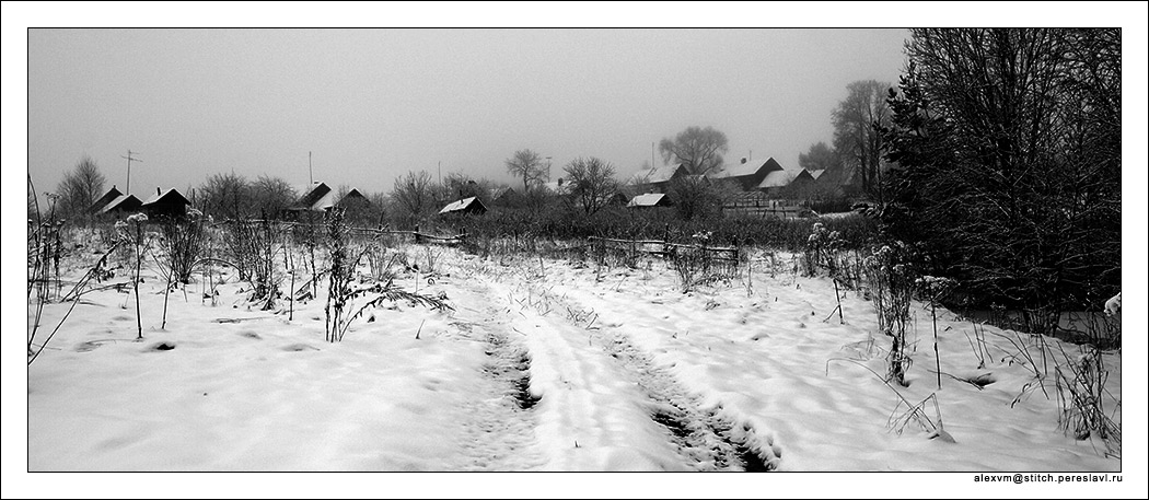 фото "Деревня... Зима..." метки: пейзаж, черно-белые, зима