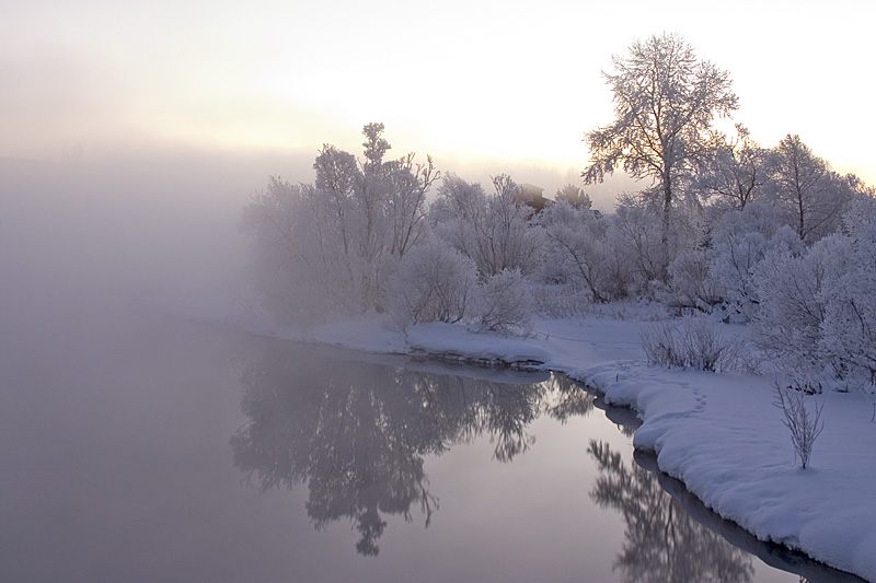 фото "В лучах восходящего солнца" метки: пейзаж, зима
