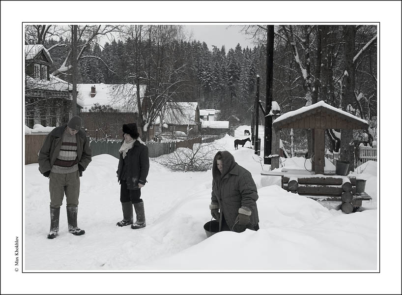 фото "Зимняя (8) - у колодца..." метки: жанр, пейзаж, зима