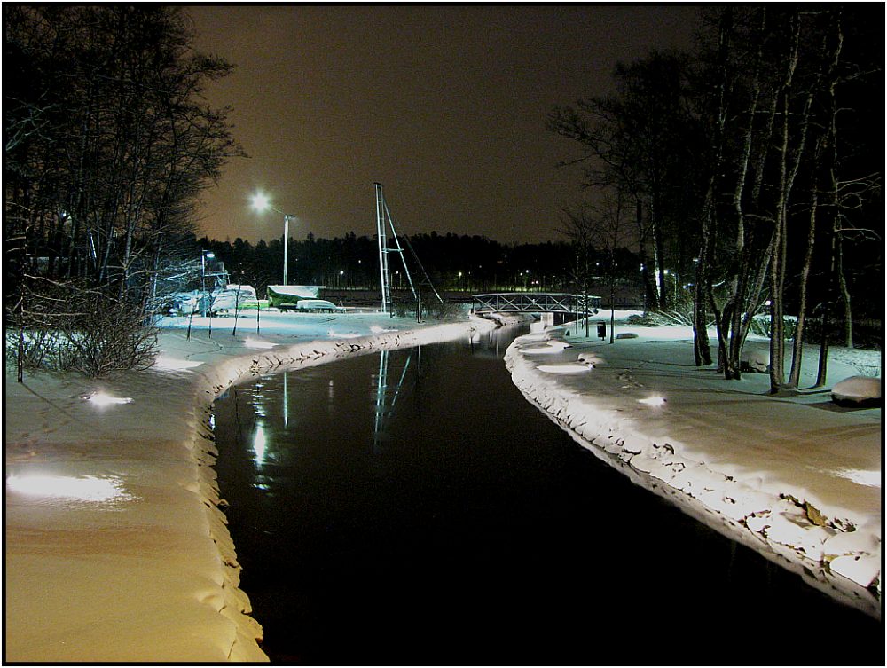 photo "January night" tags: landscape, water, winter