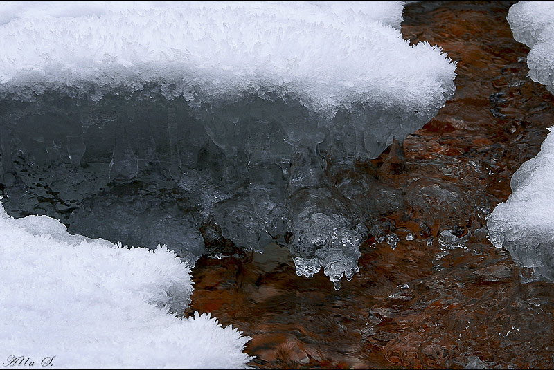 фото "Горная река, лед и снег..." метки: пейзаж, вода, зима