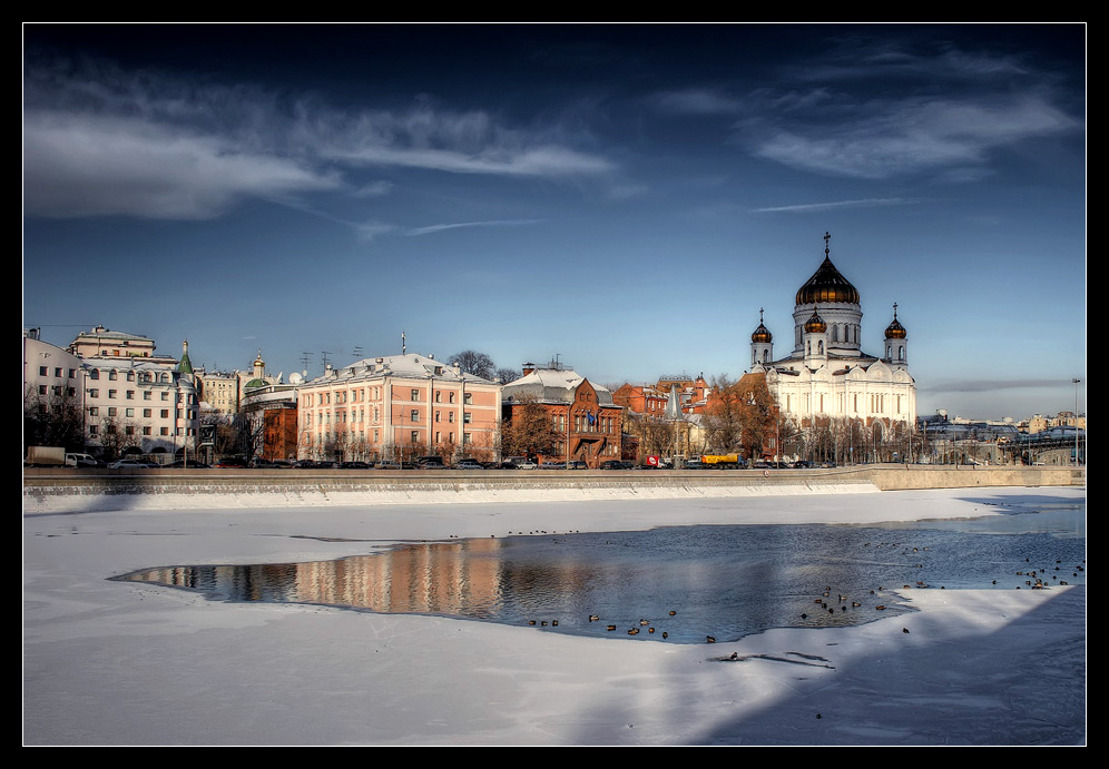 photo "Moscow-river" tags: architecture, landscape, winter