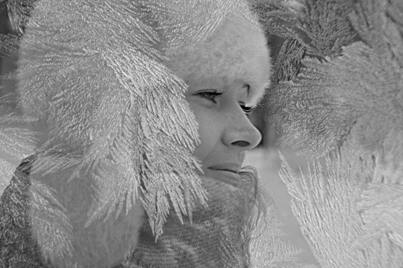 фото "Зима" метки: портрет, черно-белые, женщина