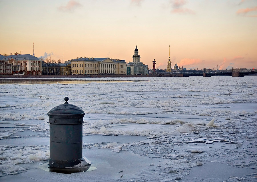 фото "январская невская вечерняя" метки: архитектура, пейзаж, 