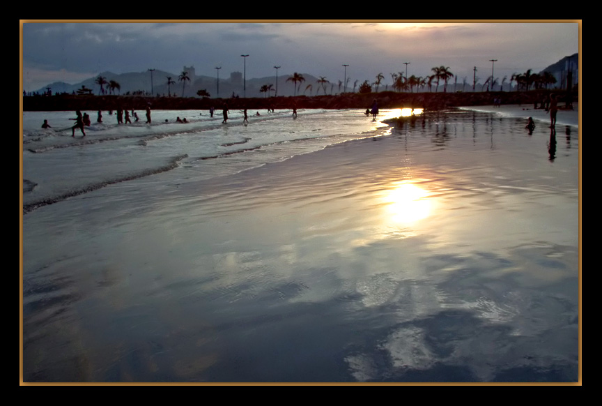 photo "Sunset on the sand" tags: landscape, sunset, water