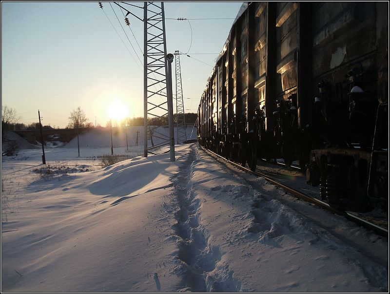 photo "Winter train" tags: landscape, winter