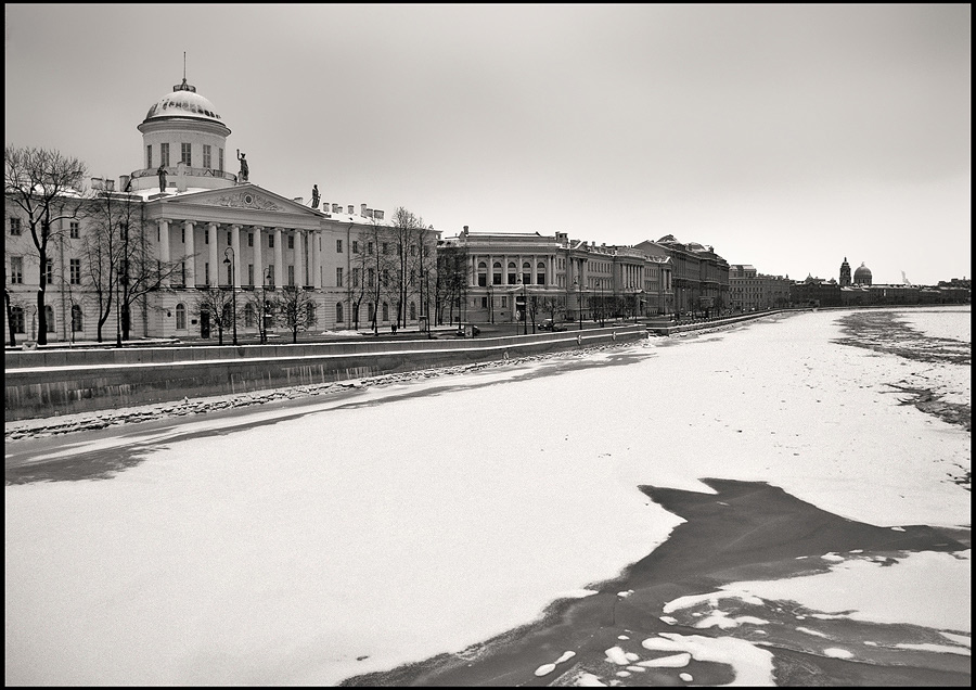 фото "Малая Нева, февраль" метки: архитектура, пейзаж, 