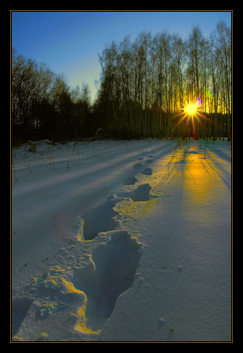 фото "***" метки: пейзаж, закат, зима