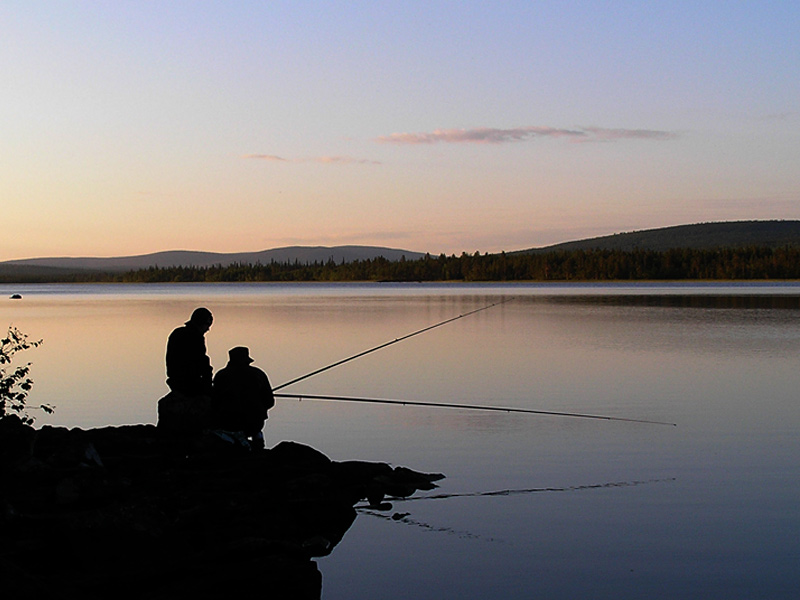 photo "Fishing" tags: landscape, sunset, water