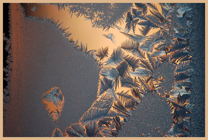 photo "Sun through the frozen window" tags: abstract, macro and close-up, 