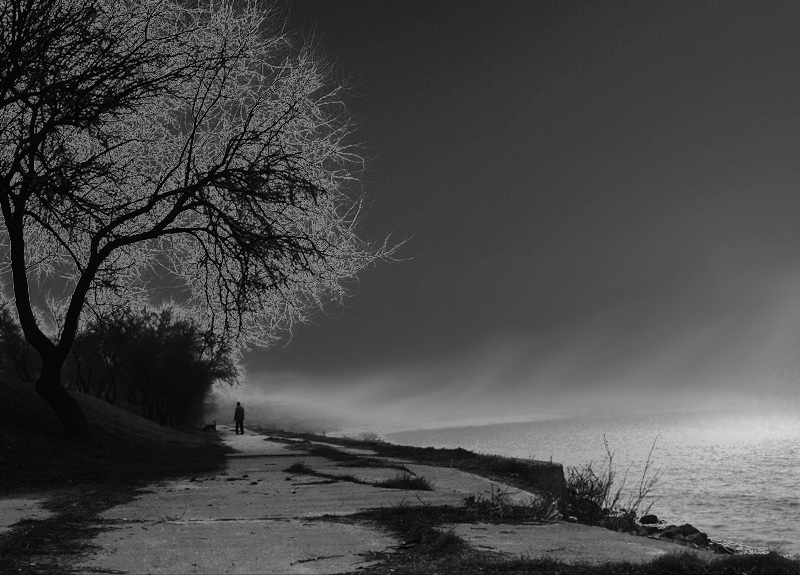 photo "***" tags: black&white, landscape, water