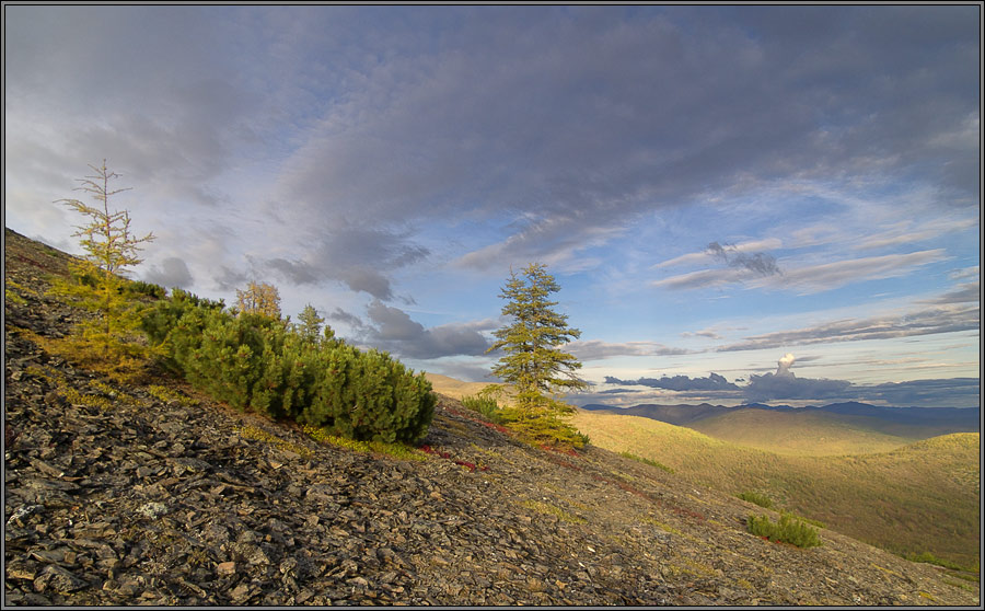 photo "Ascetic mountain evening landscape" tags: landscape, clouds, mountains