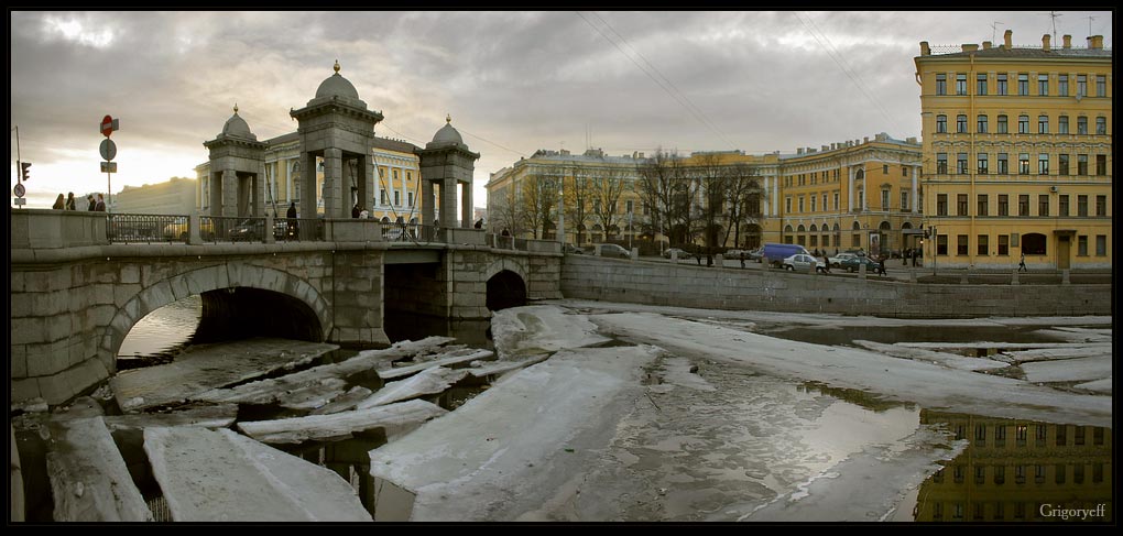 фото "Чернышев мост. Ледоход" метки: архитектура, пейзаж, весна