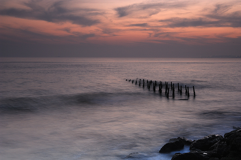 photo "Sunset in Cruz Quebrada" tags: landscape, sunset, water