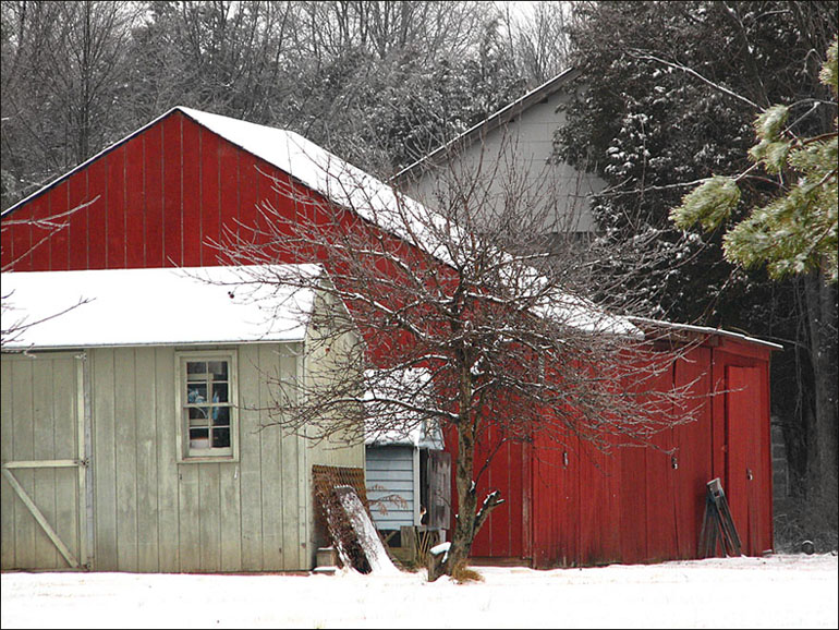 фото "Red Barn" метки: пейзаж, зима