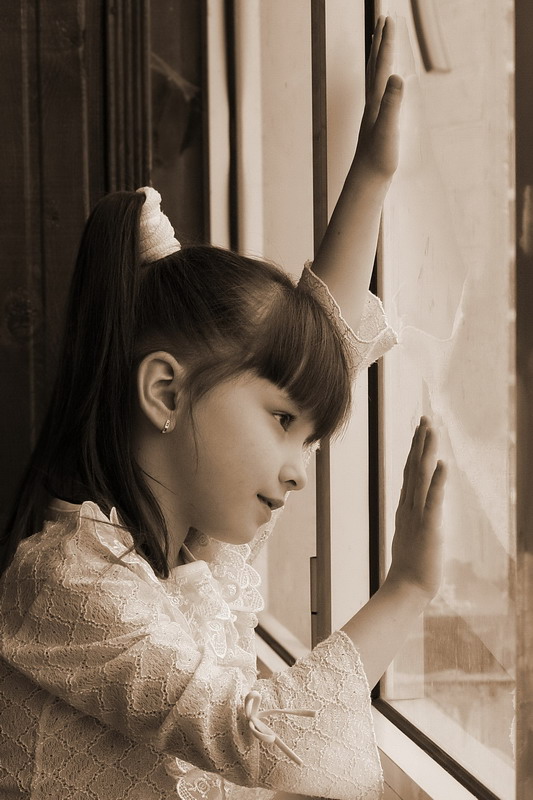 photo "When  does spring  come?" tags: portrait, children