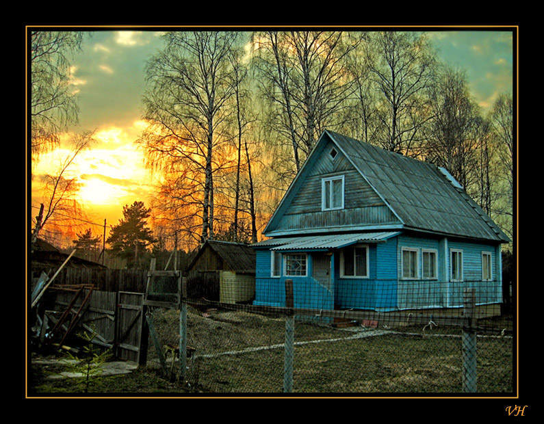 фото "Вечер в деревне" метки: пейзаж, весна, закат